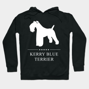 Kerry Blue Terrier Dog White Silhouette Hoodie